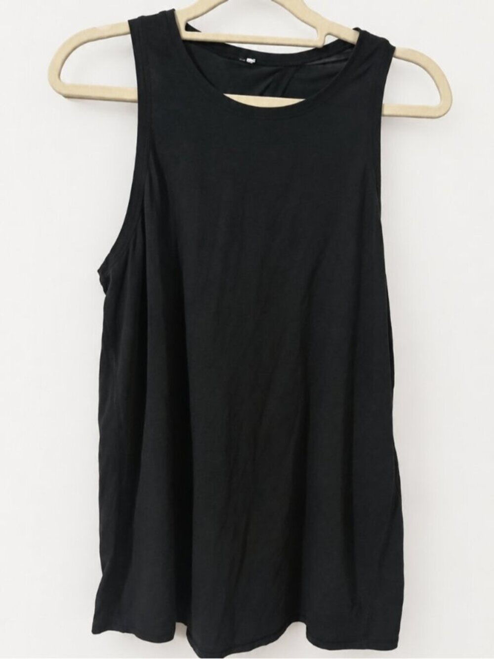 Lululemon Women Black Longline Racerback Tank Top Size 8 Yoga Athleisure Gym